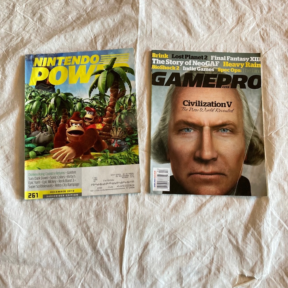 2010 Nintendo Power Magazine & 2010 Game Pro Magazine bundle